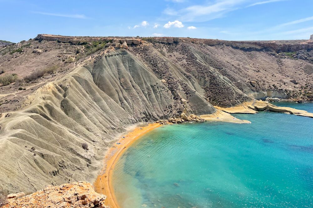 Ghajn Tuffieha Bay in Malta