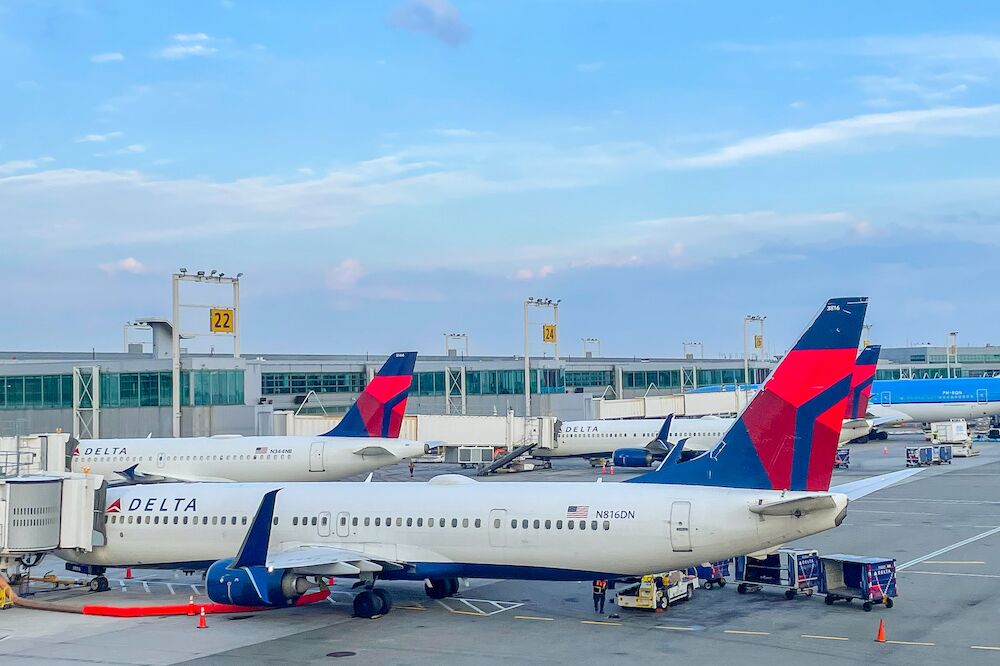 Delta planes at JFK Airport, New York