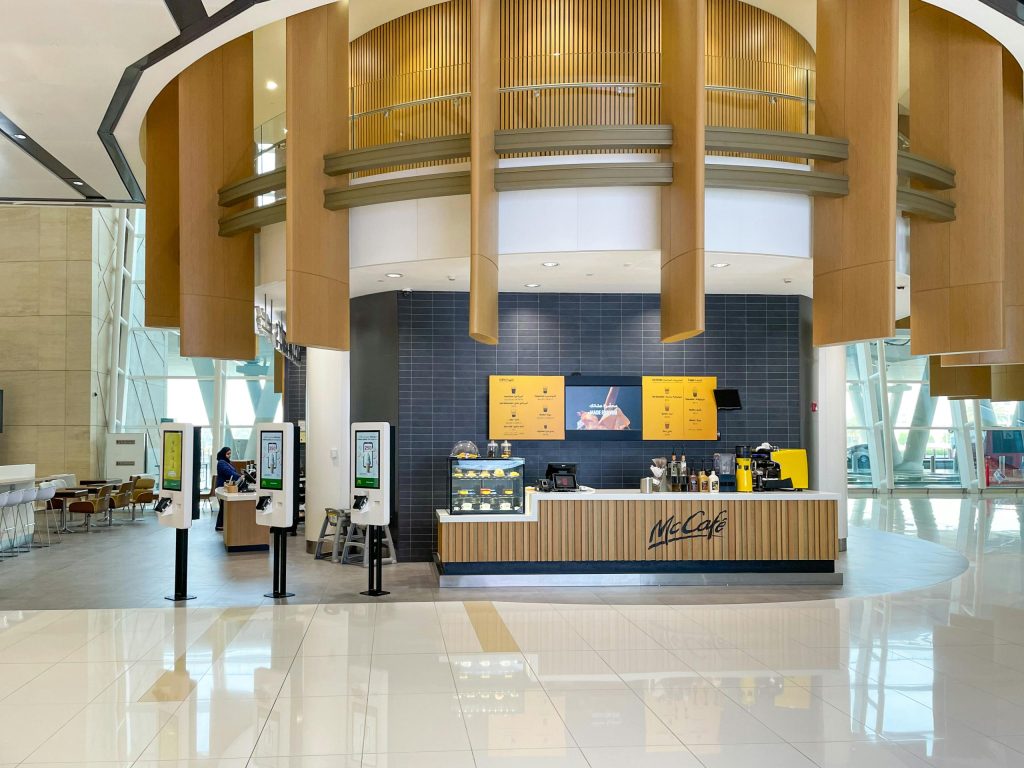 A cafe at an airport