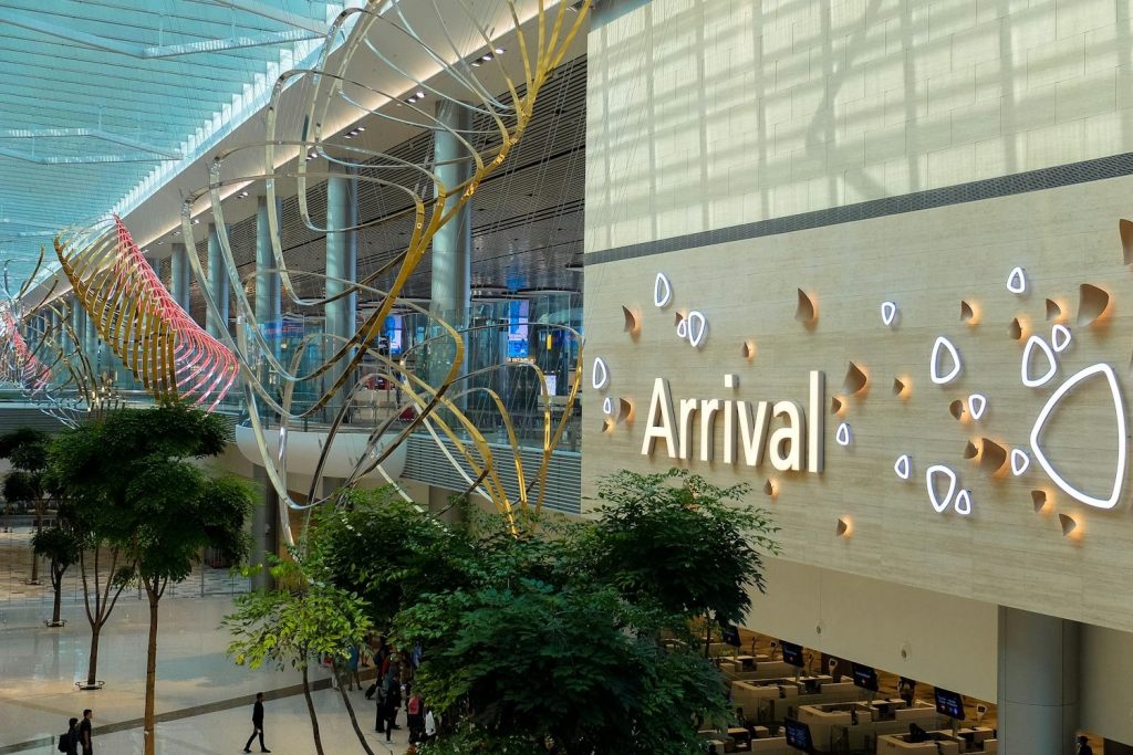 Arrivals terminal at an airport