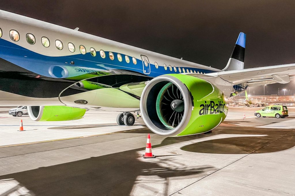 AirBaltic plane up close